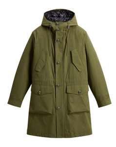 OLIVE GREEN HOODED PARKA