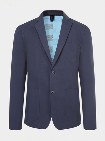 Men's Lightweight Breathable Fabric Casual Blazer with Notched Lapel