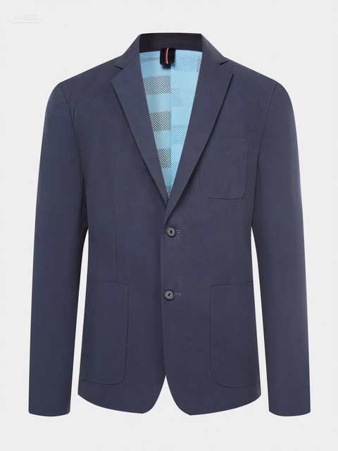 Men's Lightweight Breathable Fabric Casual Blazer with Notched Lapel