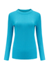 High Quality Blue Hand Knitted Long Sleeve Cardigan Sweater Women Pullover Sweater