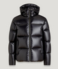 GLOSSY QUILTED HOODED DOWN JACKET