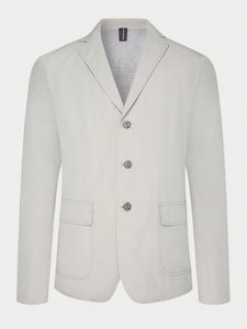 Men's Lightweight Single - Breasted 3 - Button Notched Lapel Patch Pocket Blazer