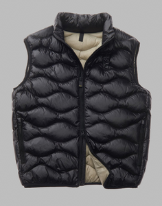 BLACK QUILTED DOWN VEST