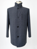 MID - LENGTH BUTTON - FRONT COAT WITH STAND - UP COLLAR