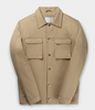 BEIGE SHIRT - STYLE JACKET WITH FLAP POCKETS