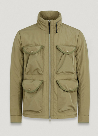 BEIGE MULTI - POCKET PUFFER JACKET