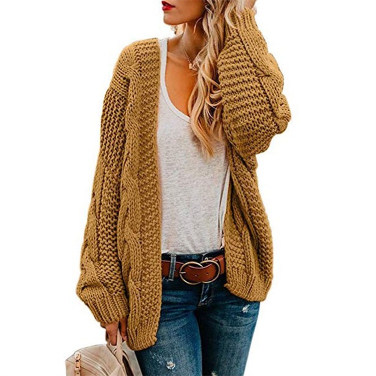 Loose Oversized Women Crochet Sweater Chunky Knit Cardigan