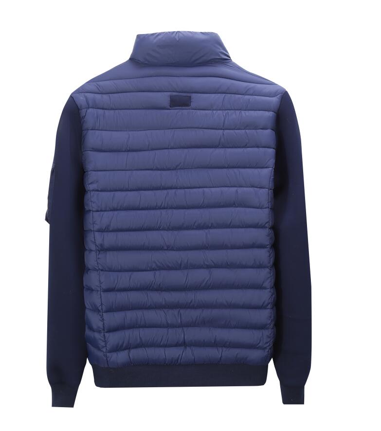 Sport Jacket - Men\'s Down-Like Padded Winter Jacket with Knitted Sleeve 