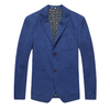 Men\'s Blue Patch Pocket Cotton Casual Suit Blazer Jackets