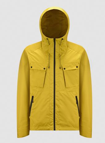 BRIGHT YELLOW HOODED OUTDOOR JACKET