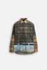 Men's shirt-Fake denim print