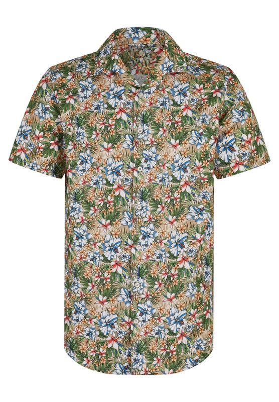Men's shirt-flower-printed