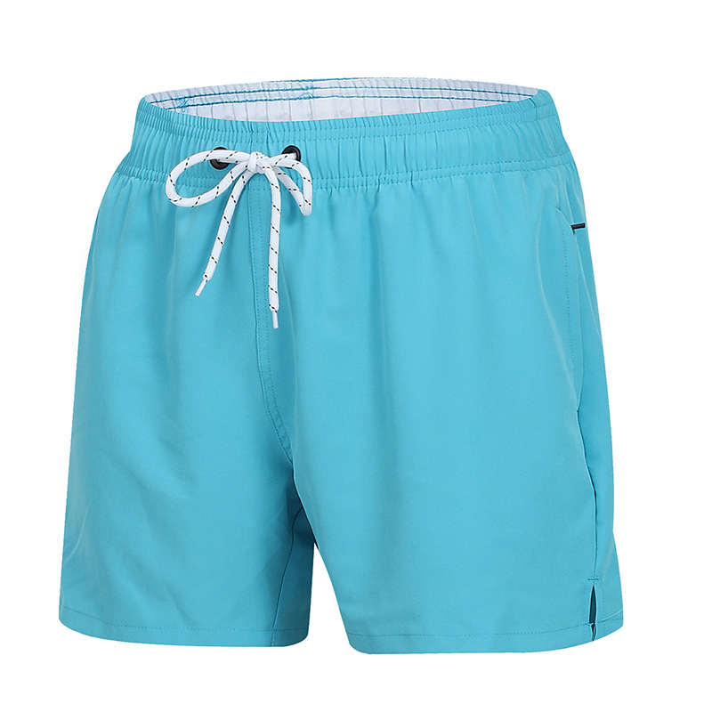 Mens Swimming Trunks Blank Beach Shorts With Zipper Pocket
