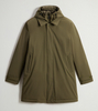 OLIVE GREEN HOODED PARKA COAT