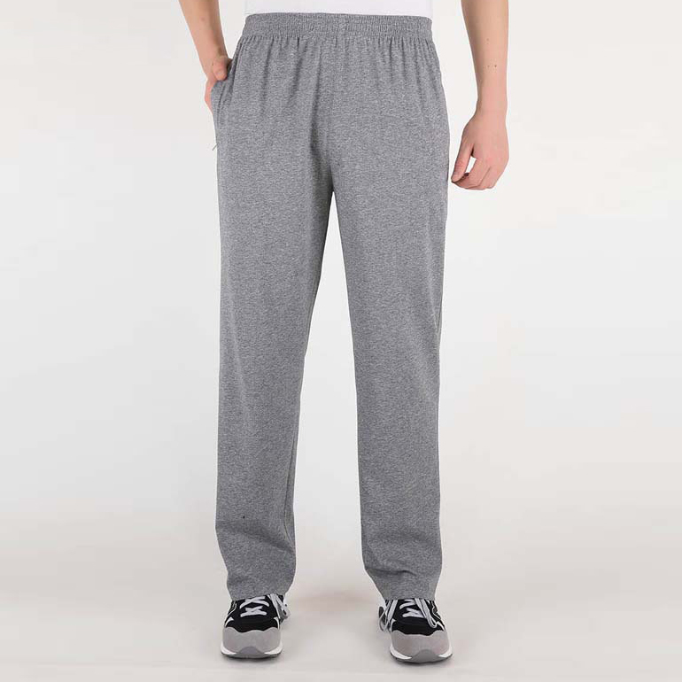 Wholesale Solid Color Plus Size Cotton Casual Sweatpants Baggy Cargo Pants Men