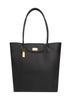 Women Black Leather Shopper bag