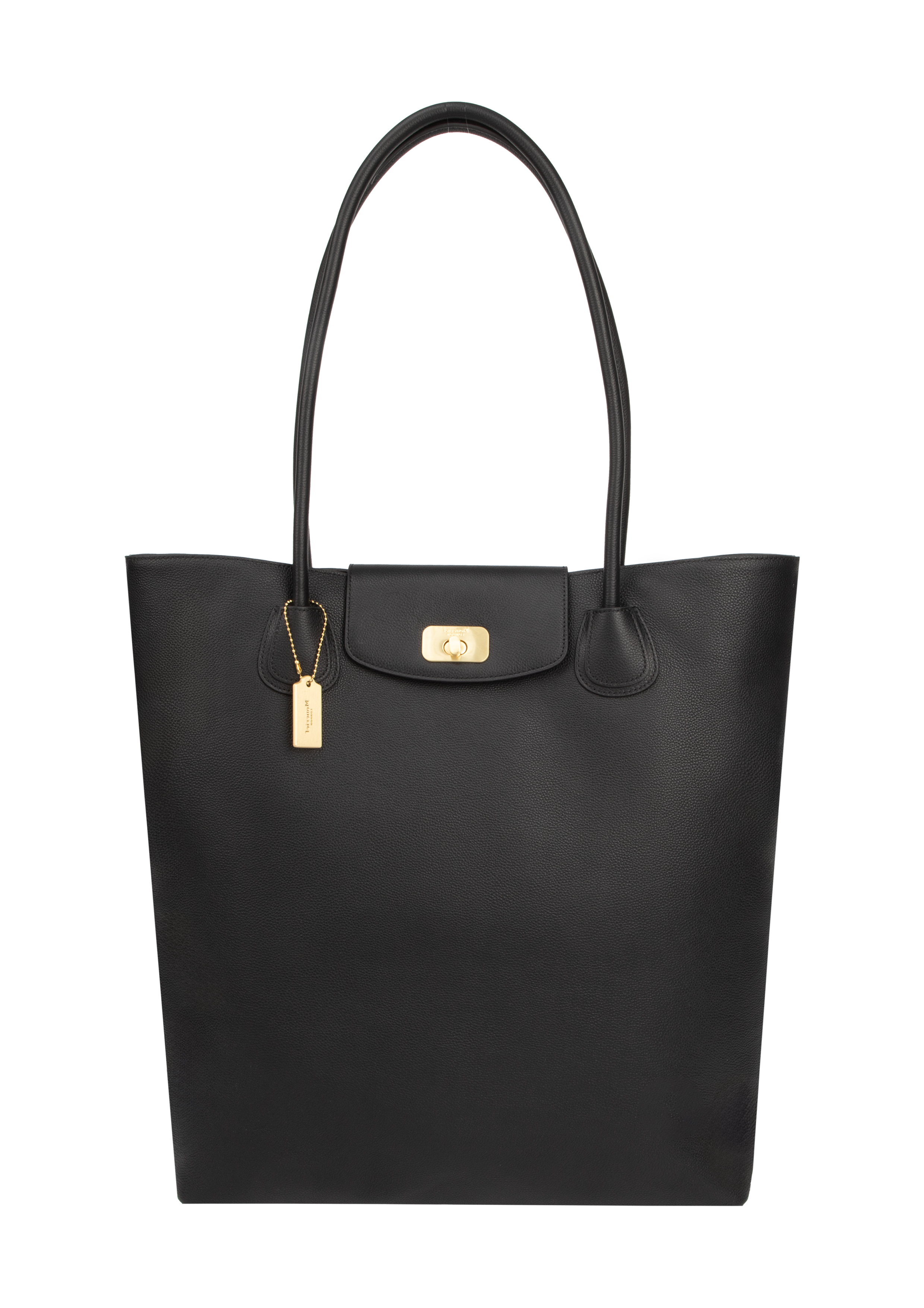Women Black Leather Shopper bag
