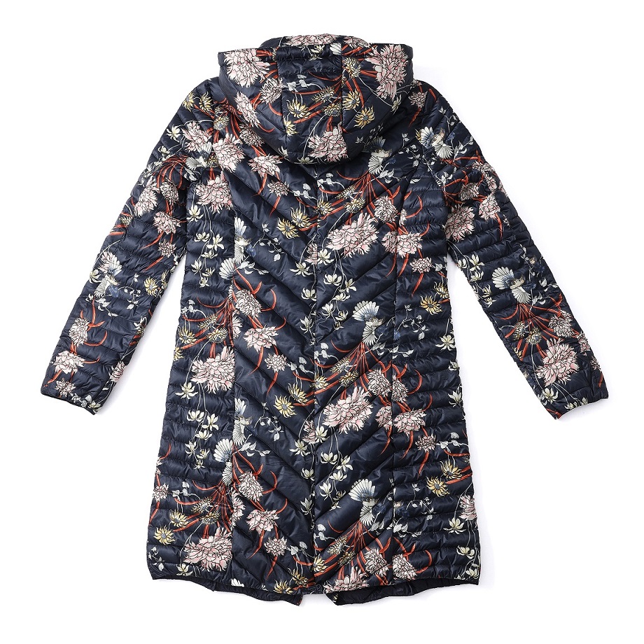 High Quality Printed Light Weight Quilted Women\'s Long Padded Jackets