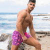 Mens Purple Beach Shorts Loose Sexy Board Nylon Beach Shorts Men