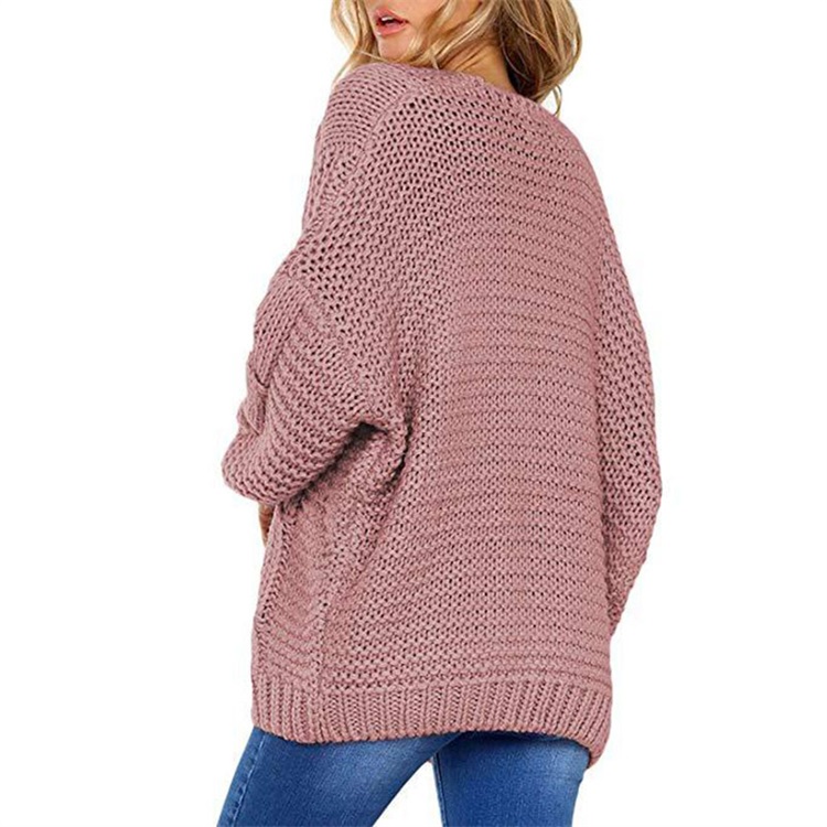 Loose Oversized Women Crochet Sweater Chunky Knit Cardigan