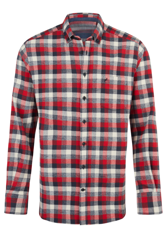 Men's shirt-dress shirt-plaid