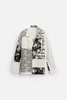 Men's shirt-black and white printed