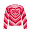  Women Pullover Rainbow Heart Turtle Neck Sweater