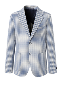 SINGLE - BREASTED GINGHAM BLAZER