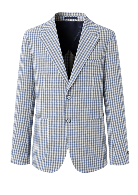 SINGLE - BREASTED GINGHAM BLAZER