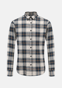 Classic long - sleeve button - down shirt with a collar