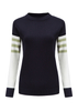High Quality New Design Hand Knitted Long Sleeve Striped Sweater Women Pullover Sweater