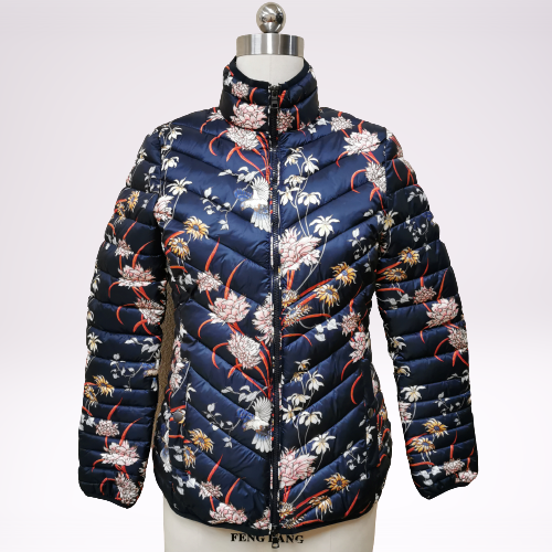 Printed Fasion Winter Heavy Warm Casual Short Women\'s Puffer Jacket Chinese Supplier