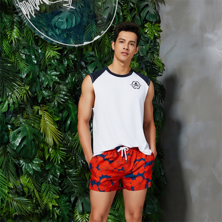 Summer Sports Leisure Quick-drying Men\'s Flower Printing Men Sexy Beach Shorts