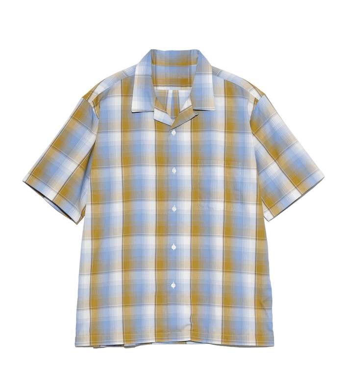 Men's shirt-plaid short sleeves