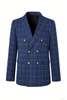 DOUBLE - BREASTED CHECKERED BLAZER