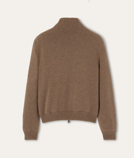 Men's Bomber Jacket with cashmere yarn